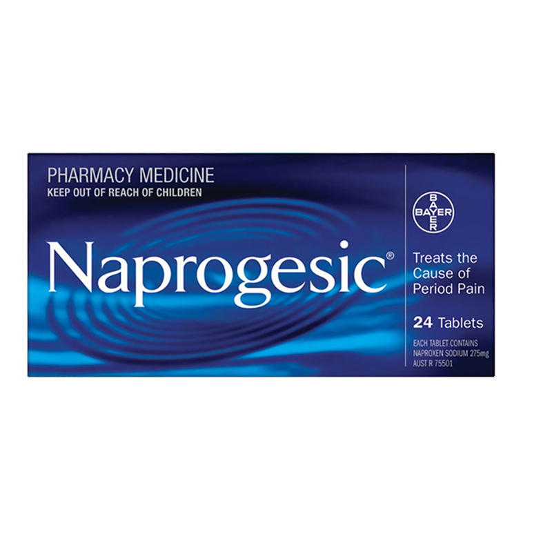 【香港直邮】拜耳痛经片 Naprogesic痛经小蓝片萘普生缓释月经期止痛姨妈疼 拜耳痛经片24粒/盒