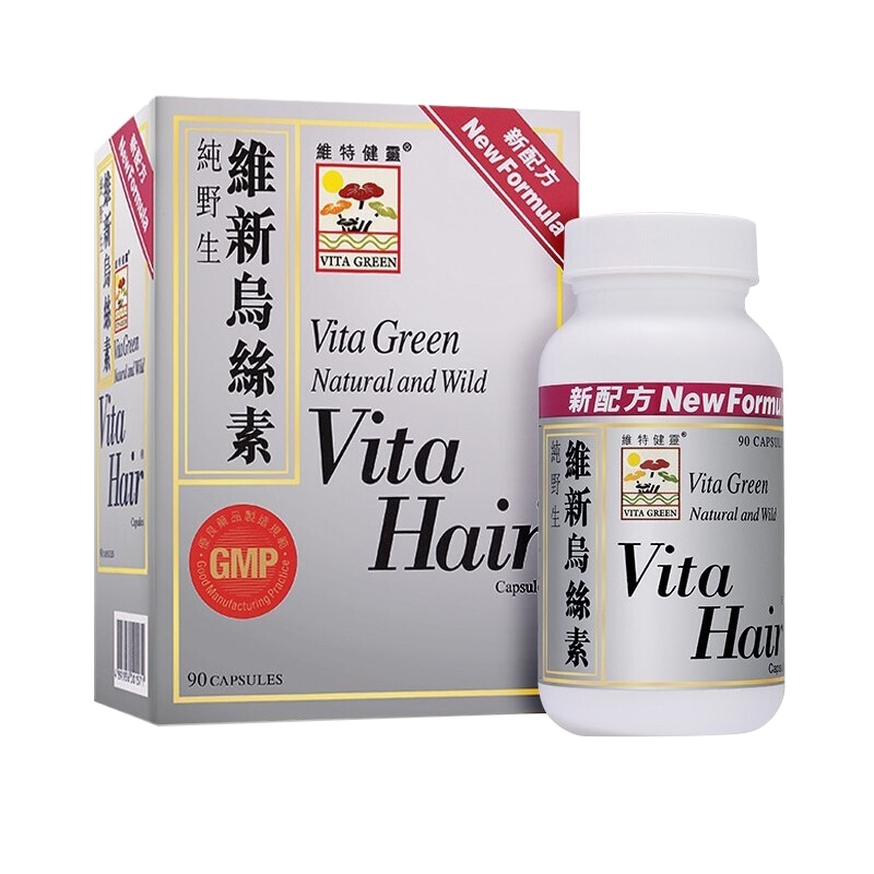 【香港直邮】维特健灵维新乌丝素胶囊 防止脱落发浓密黑头发制首乌内服 维新乌丝素胶囊90粒